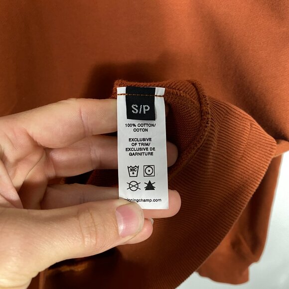 Reigning Champ Oversized French Terry Crewneck Sweatshirt Burnt Orangem men's Sm - Picture 6 of 8